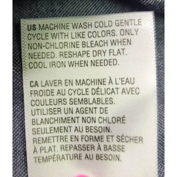 ON 34TH Navy Pinstripe Windowpane Sleeveless Shift Dress XL Keyhole - Picture 8 of 11